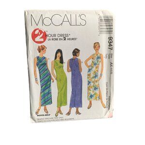 McCalls 2-Hour Dress Pattern 9347 Size 4-6-8 Petite-Able Sewing uncut